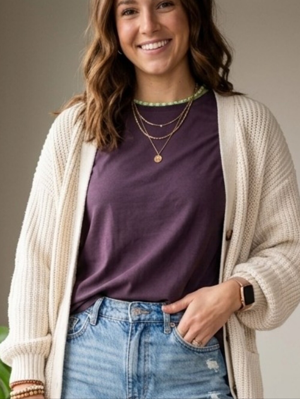 Pact Organic Cotton Short Sleeve Crewneck Tee Shirt Dark Purple Plum Large